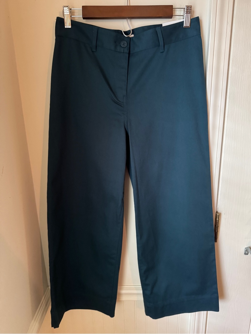 LOFT Wide Leg Dark Teal Trousers Size 4 NWT